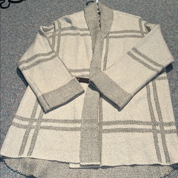 NWT Simply Noelle Cream and Olive Women's Cardigan L/XL - Picture 11 of 11